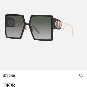 Dior Gradient Black and Gold Sunglasses